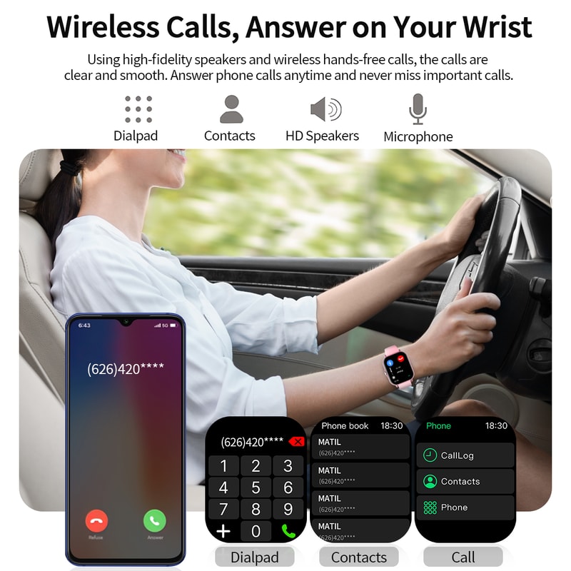 Waterproof Smartwatch BT Call HD Screen Sports Fashion Bracelet Health Sleep Monitoring For Kids Wo 5