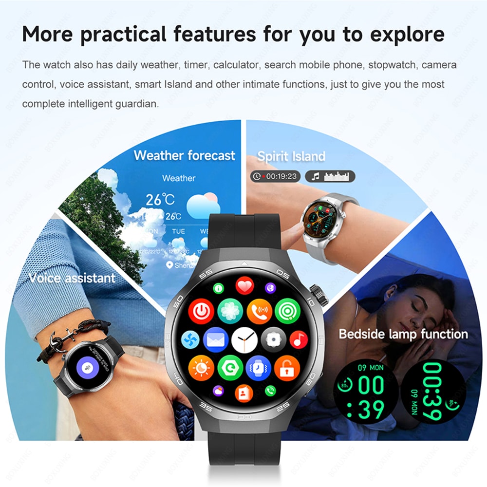 New Watch MAX Smart Watch With HD AMOLED Screen GPS Tracker Waterproof Sports Health Monitoring Blu 5