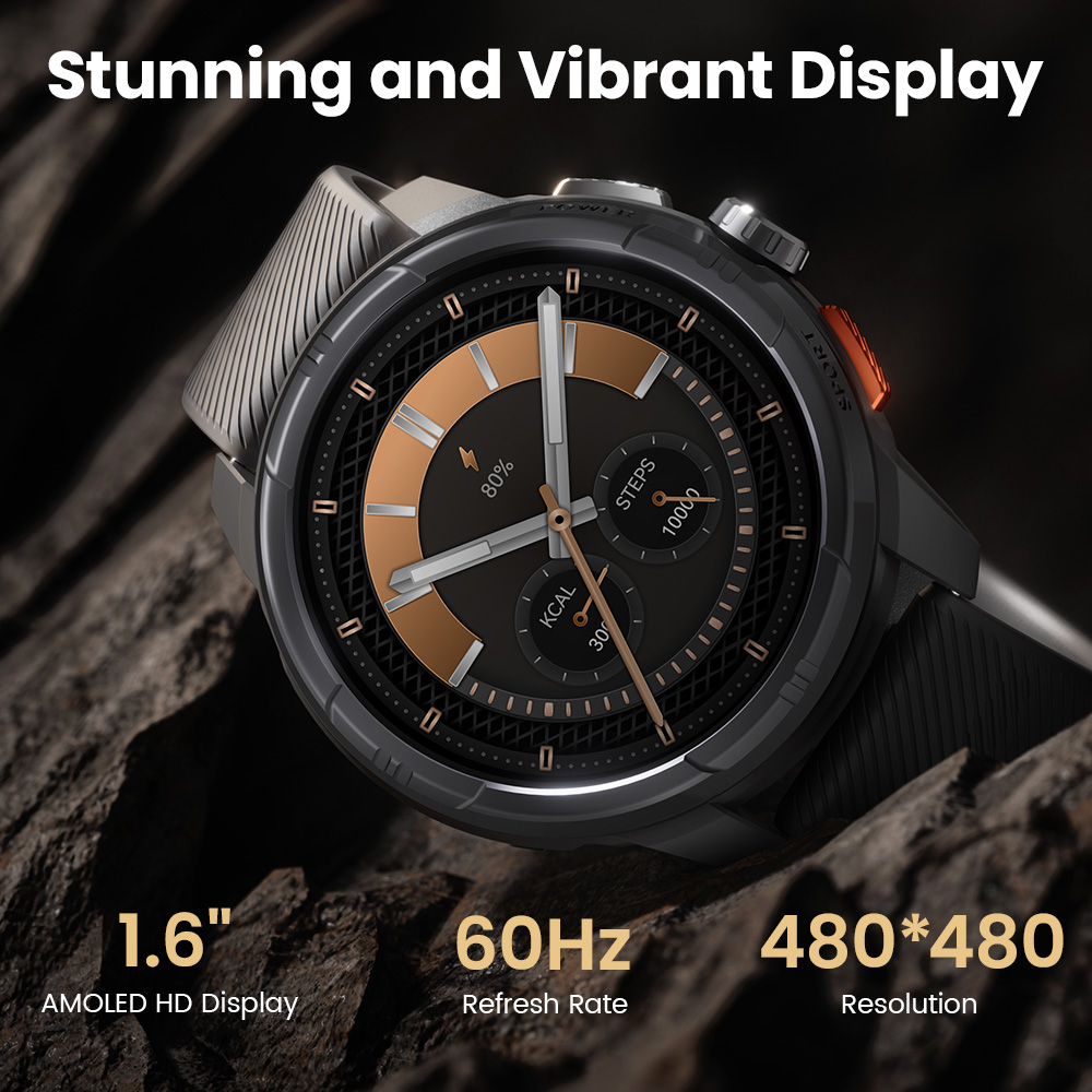 Solar Ultra GPS Smartwatch With AMOLED Display Builtin GPS 5ATM Waterproof Bluetooth Sports Smart W 3