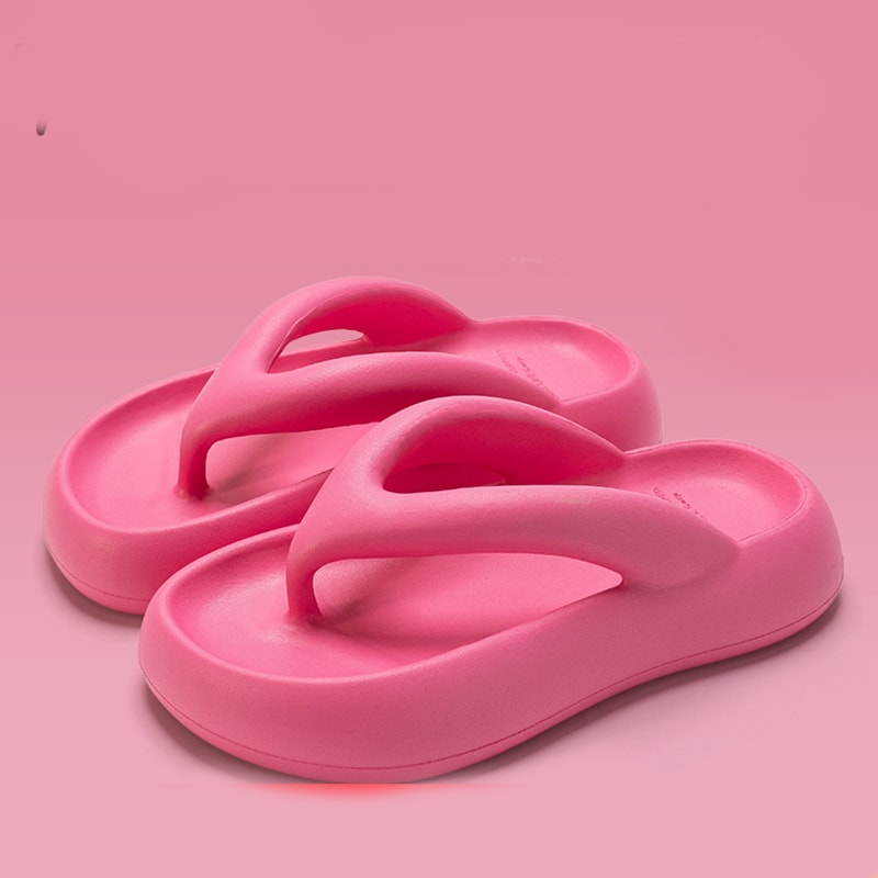 Height Increasing Beach Sandals For Women Thick Bottom Flip Flops Anti Slip Slippers For Summer Wea 2