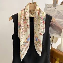 new pure cotton women scarf square foulard lady's neck hair scarves design printed head kerchief fashion girl scarf