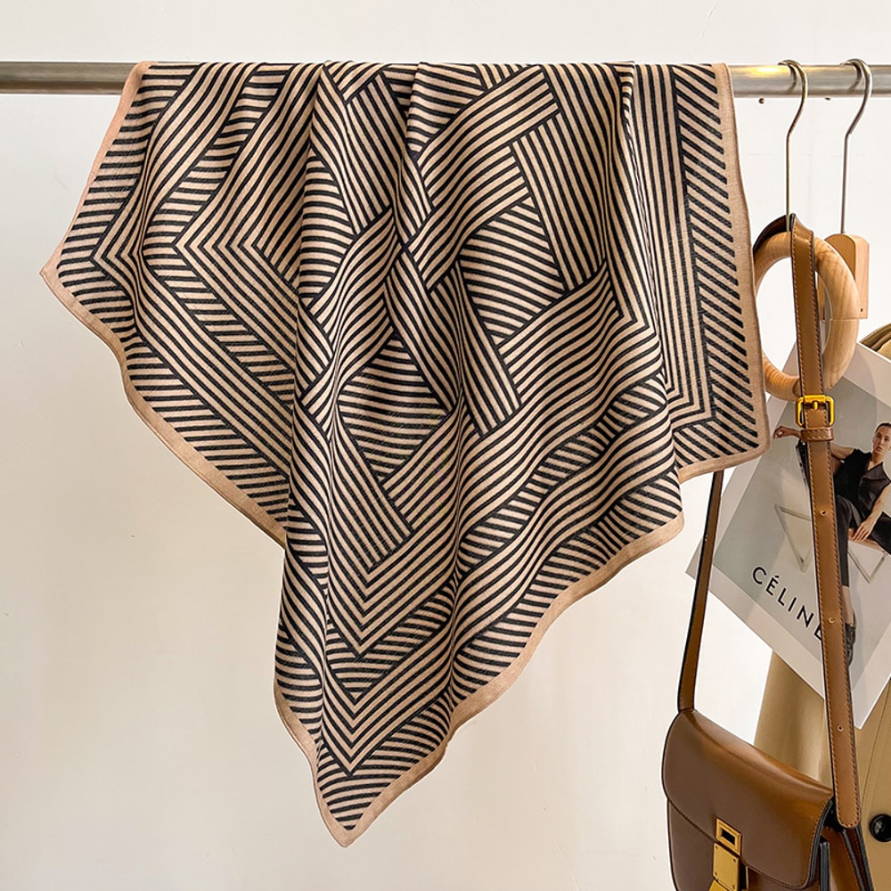 New Pure Cotton Women Scarf Square Foulard Lady's Neck Hair Scarves Design Printed Head Kerchief Fashion Girl Scarf