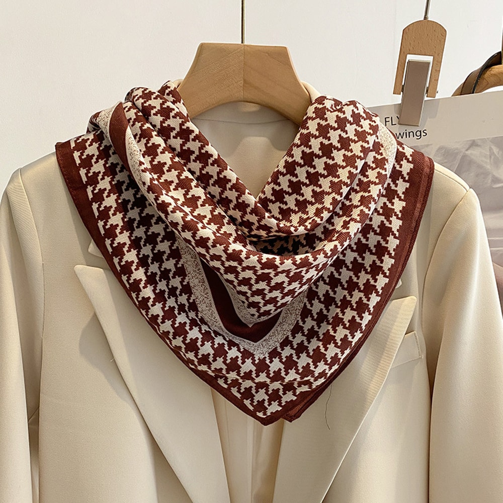 New Pure Cotton Women Scarf Square Foulard Lady's Neck Hair Scarves Design Printed Head Kerchief Fashion Girl Scarf