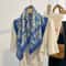 New Pure Cotton Women Scarf Square Foulard Lady's Neck Hair Scarves Design Printed Head Kerchief Fashion Girl Scarf