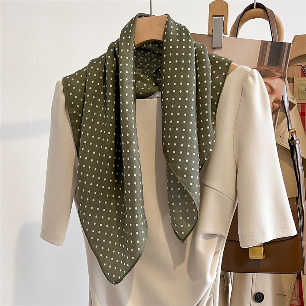 New Pure Cotton Women Scarf Square Foulard Lady's Neck Hair Scarves Design Printed Head Kerchief Fashion Girl Scarf