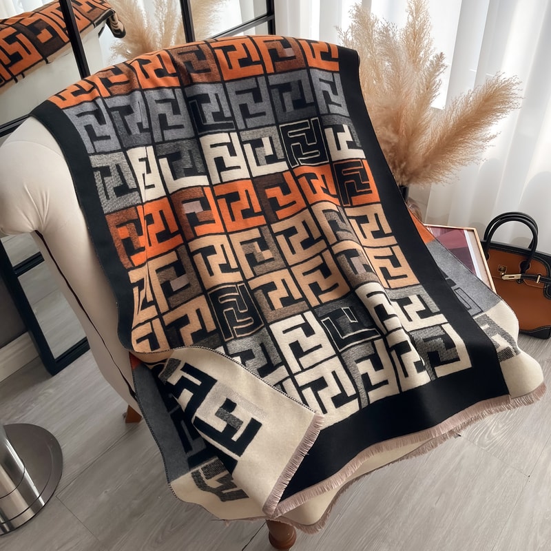 Warm Soft Luxury Women TwoSided Print Pashmina Fashion Shawl Coldproof Windproof Blanket Scarf For 2