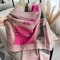 Warm Cashmere Scarf For Women Horse Print Luxury Pashmina Shawl Poncho Blanket Wrap Thick Foulard 3