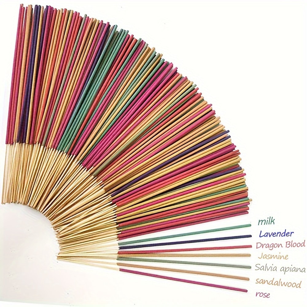 Natural Aromatherapy Incense Sticks Set Lavender Jasmine Ocean Rose Sakura Incense Burner For Yoga 1