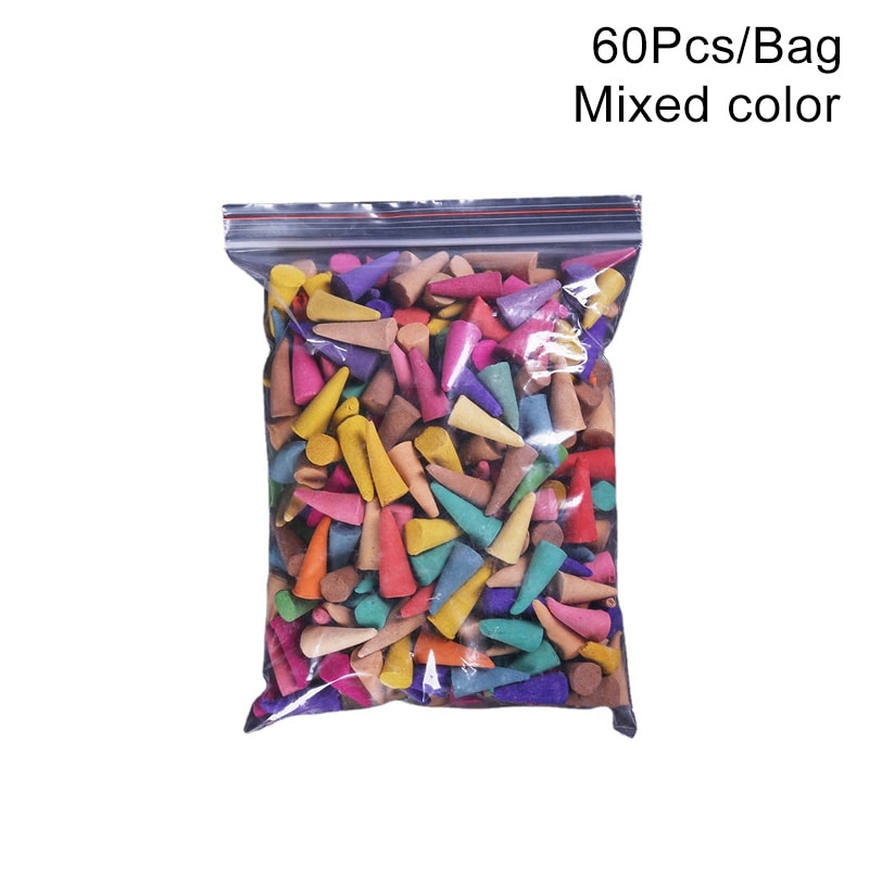 Natural Incense Cones Mixed Flavor Backflow Insence Floral Lavender Sandalwood Yoga Meditation Tea 5