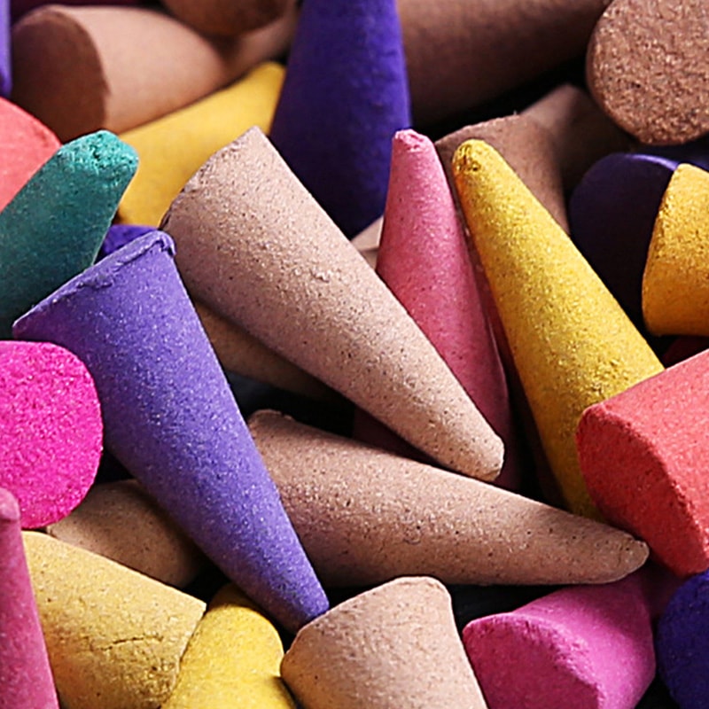 Natural Incense Cones Mixed Flavor Backflow Insence Floral Lavender Sandalwood Yoga Meditation Tea 3