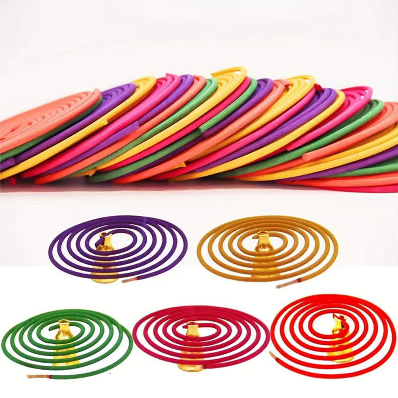 Spiral Shape Mixed Fragrance Incense Sticks Lemon Rose Jasmine Lavender Orange Mild Fragrance