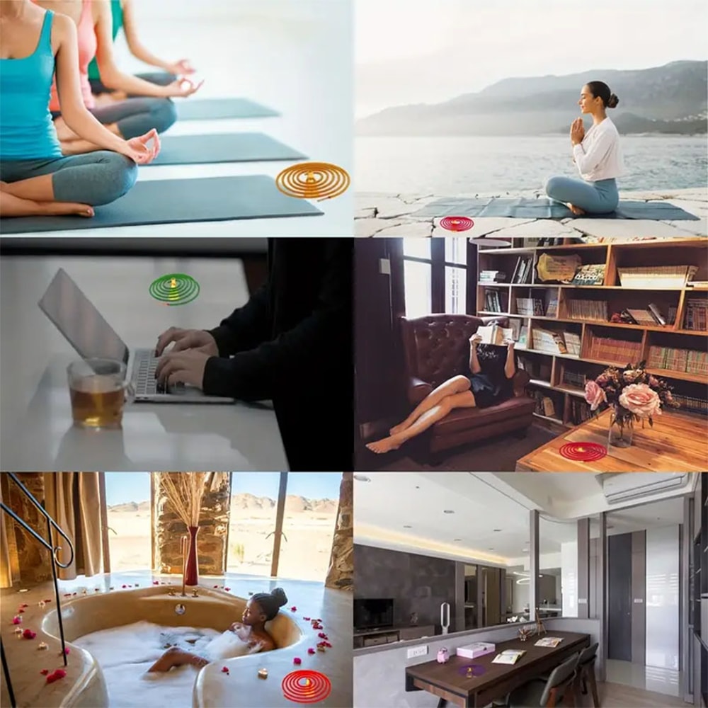 Spiral Shape Mixed Fragrance Incense Sticks Lemon Rose Jasmine Lavender Orange Mild Fragrance