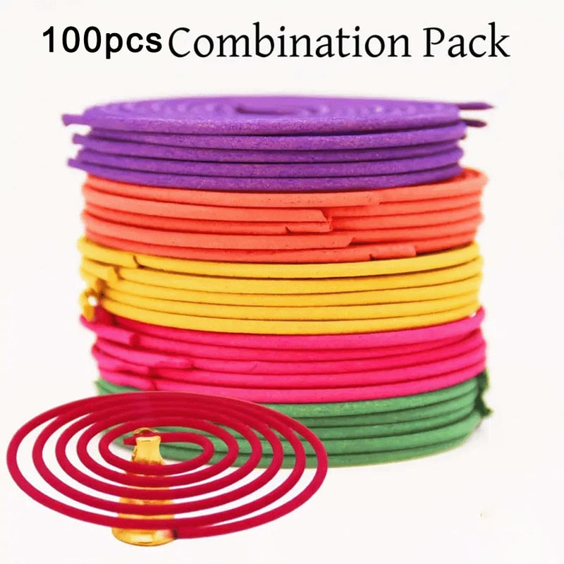 Spiral Shape Mixed Fragrance Incense Sticks Lemon Rose Jasmine Lavender Orange Mild Fragrance