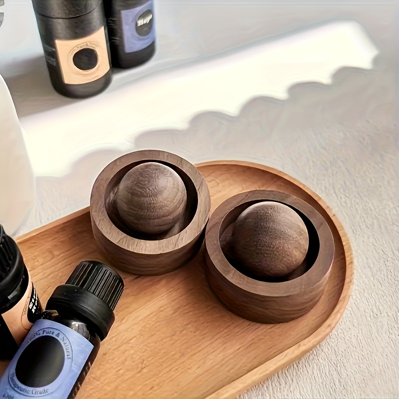 Natural Car Wooden Essential Oil Diffusers Spherical Design Room Fragrance Bedroom Decor Diffuser for Car Home