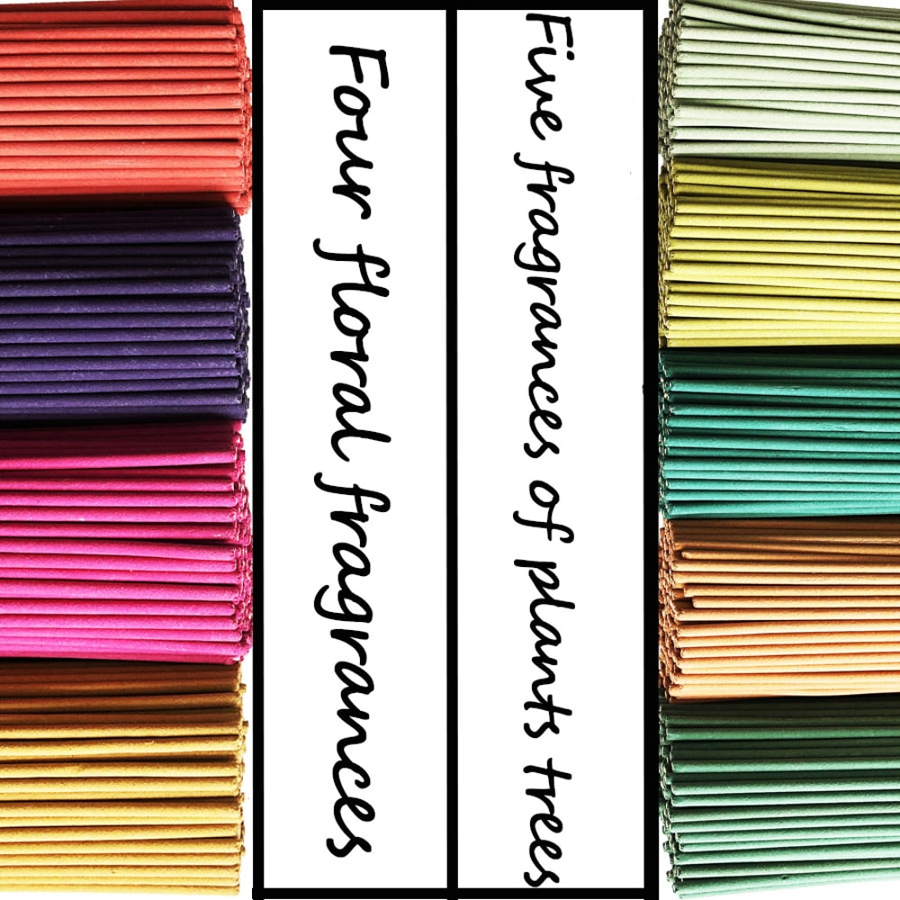 Handmade Bamboo Stick Incense Clean Less Powder Mixed Flower And Grass Fragrance LongLasting Scent