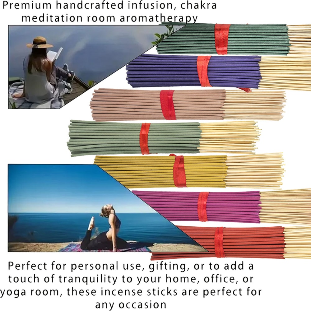 Incense Sticks Lavender Jasmine Rose Sandalwood White Sage Dragons Blood Scents for Home Yoga Meditation Music Reading