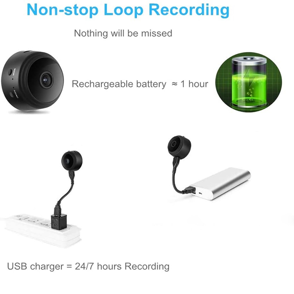 Mini WiFi Camera for Security Protection, Wireless Remote Monitor Camcorders Video Surveillance Smart Home