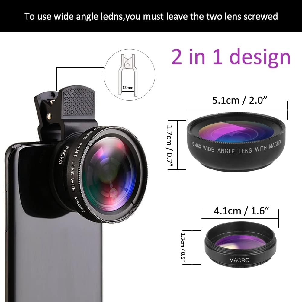 Mobile Phone Lens Professional Universal Clip Super WideAngle Macro HD Lens 3