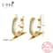 Sterling Silver Fashion Fine C Shape Zircon No Hole EarCuff Earrings Women Men Punk Rock Rhinestone 6