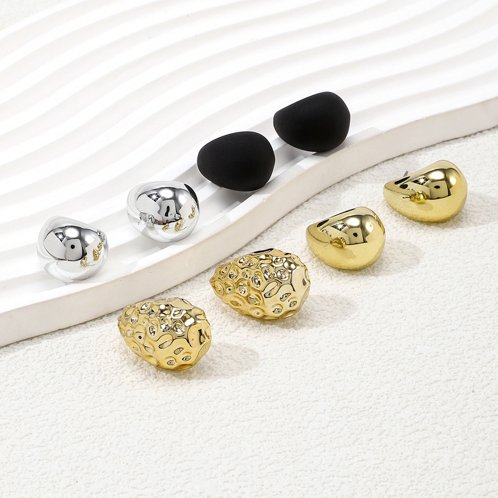 Vintage Glossy Thick Acrylic Water Drop Stud Earring Creative Tear Drop Earrings Womens Elegant Par 3