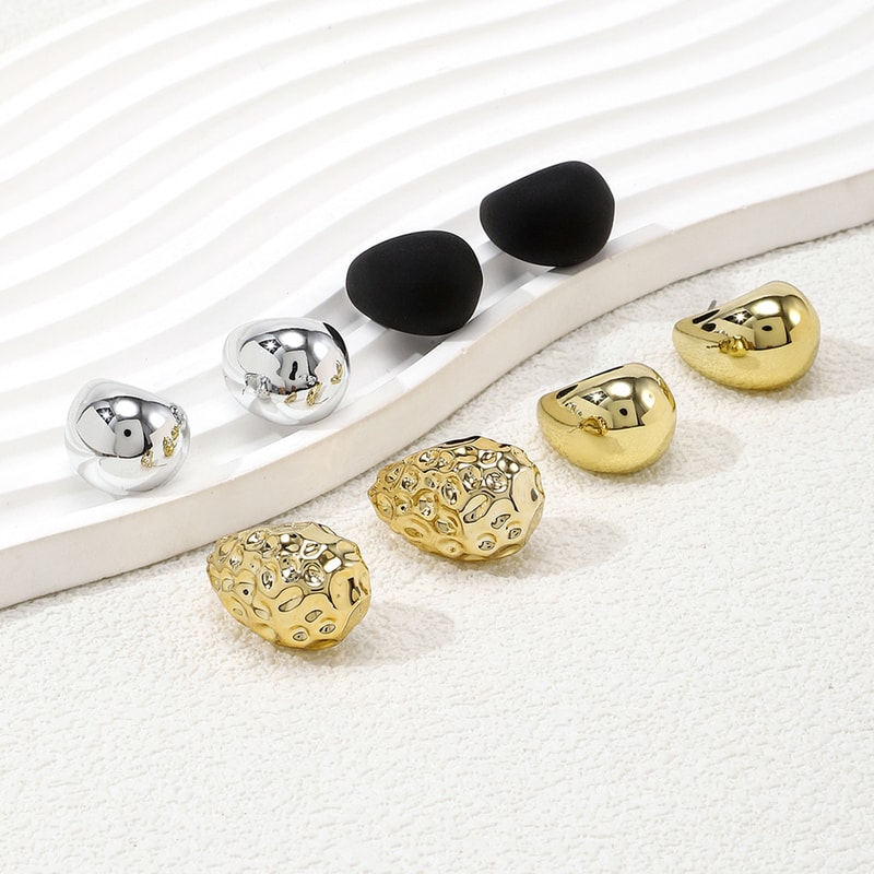 Vintage Glossy Thick Acrylic Water Drop Stud Earring Creative Tear Drop Earrings Womens Elegant Par 3