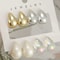 Vintage Glossy Thick Acrylic Water Drop Stud Earring Creative Tear Drop Earrings Womens Elegant Par 5