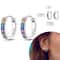 Hypoallergenic Sterling Silver Hoops Earrings With Zirconia High Quality Jewelry For Women And Girl 7