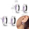 Hypoallergenic Sterling Silver Hoops Earrings With Zirconia High Quality Jewelry For Women And Girl 13