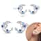 Hypoallergenic Sterling Silver Hoops Earrings with Zirconia, High Quality Jewelry for Women and Girls, Fashion Hoop