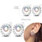 Hypoallergenic Sterling Silver Hoops Earrings with Zirconia, High Quality Jewelry for Women and Girls, Fashion Hoop