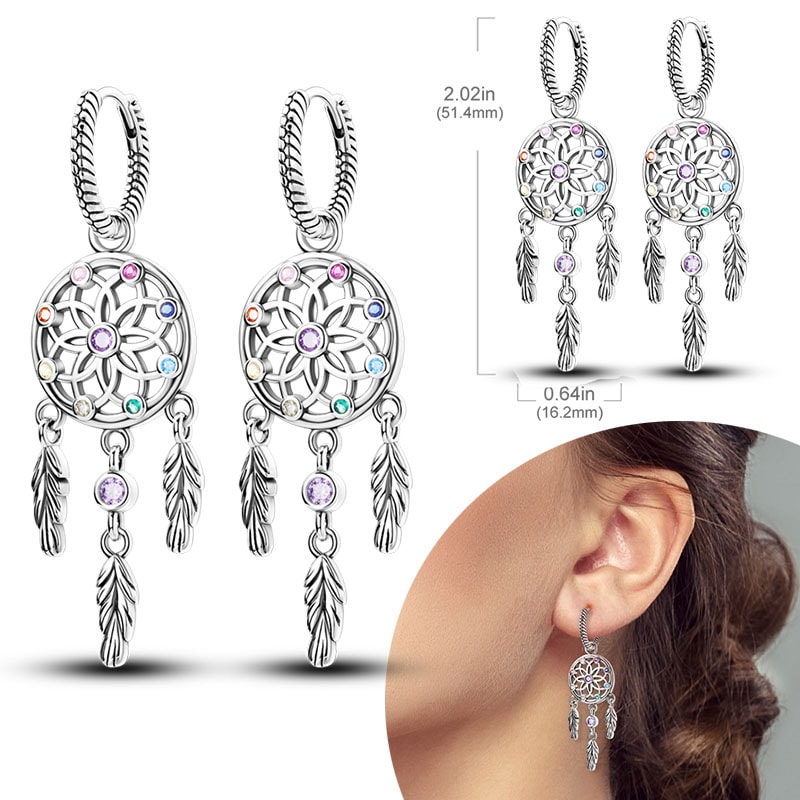 Hypoallergenic Sterling Silver Hoops Earrings with Zirconia, High Quality Jewelry for Women and Girls, Fashion Hoop