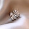 Shiny Zircon Double Circle Crossing Hoop Earrings For Women Stainless Steel Geometric Jewelry Gift 6