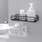 Metal Bathroom Organizer Rack Adhesive Wall Mount Shelf Space-Saving Kitchen Bath Storage System