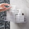 Metal Bathroom Organizer Rack Adhesive Wall Mount Shelf Space-Saving Kitchen Bath Storage System