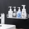 Metal Bathroom Organizer Rack Adhesive Wall Mount Shelf Space-Saving Kitchen Bath Storage System