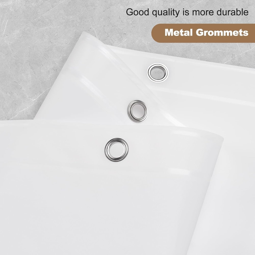 Waterproof PEVA Bath Curtain Opaque Shower Liner With Metal Grommets Silky Feel 4