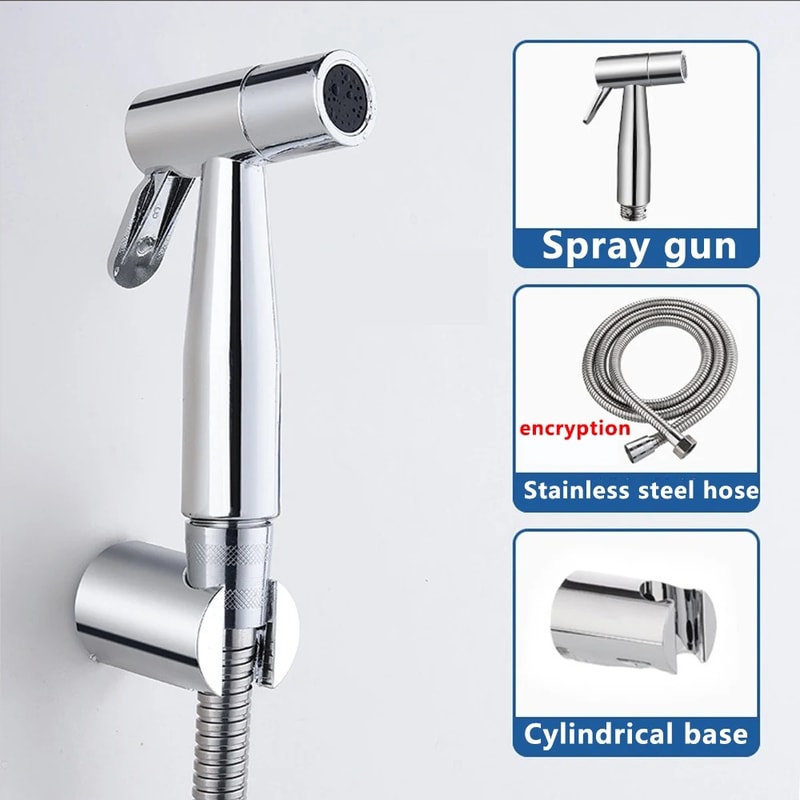 Adjustable Womens Handheld Bidet Sprayer Kit Feminine Wash Shower Head Portable Hygienic Douche For 7
