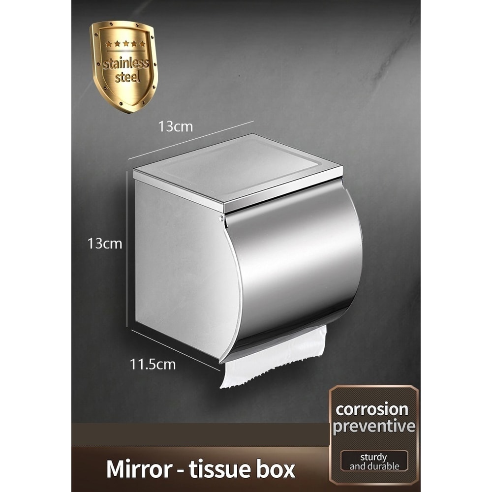 WallMounted Stainless Steel Paper Towel Holder Kitchen Roll Holder Toilet Paper Holder Bathroom Tow 6