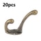 Wall Mounted Coat Hooks Heavy Duty Dual Coat Rack Vintage Bronze Clothes Hanger With Screw For Bath 6