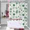 Light Opaque Simple Wind Green Leaves Shower Curtain Quick Dry Scrubable Bath Shielding Partition 3