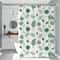 Light Opaque Simple Wind Green Leaves Shower Curtain Quick Dry Scrubable Bath Shielding Partition 5