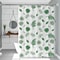 Light Opaque Simple Wind Green Leaves Shower Curtain Quick Dry Scrubable Bath Shielding Partition 5