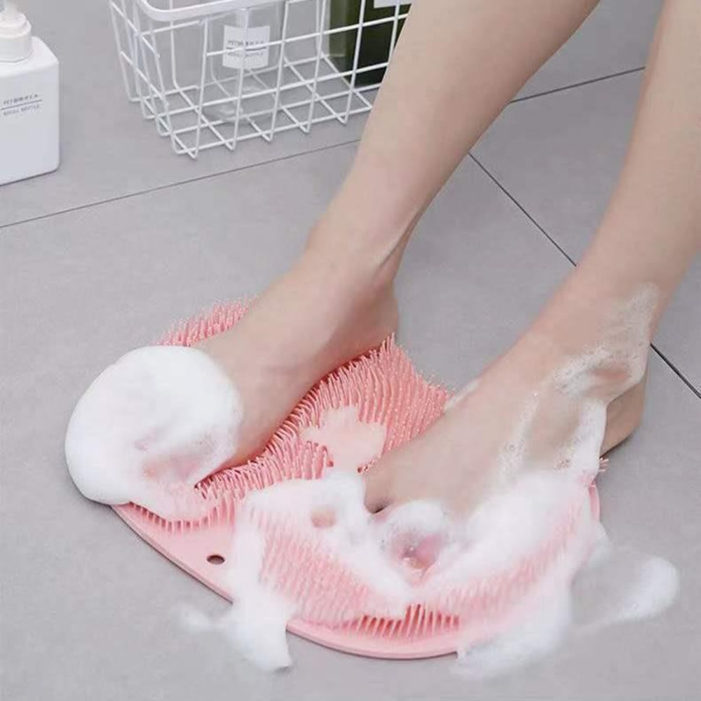 Full Body Massage Exfoliating Shower With Friction Back Brush Non Slip Bathroom Mat Frosted Back Sh 3