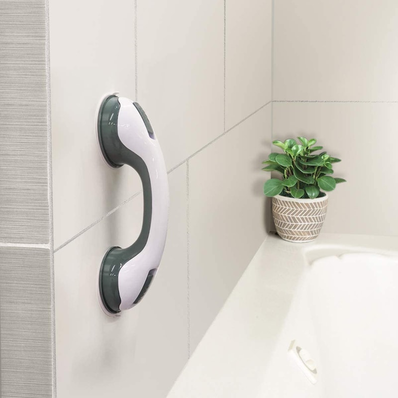 Ultra Grip Shower Handle Grab Bars with Dual Locking Suction Cups, Anti Slip Bathroom Support for Toilet