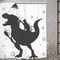 Creative Funny Cat Riding Dinosaur Shower Curtain Ocean Sea Waves Polyester Bathroom Decor With Hoo 5