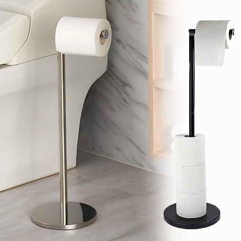Single Pole Paper Towel Holder Bathroom Stainless Steel Floor Mounted Toilet Paper Holder Kitchen F 0