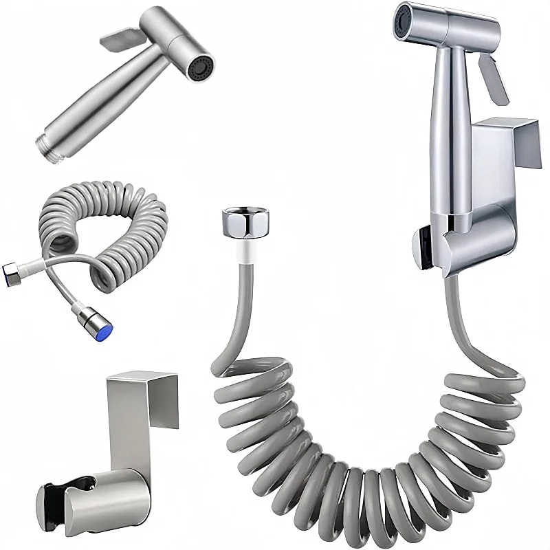 Stainless Steel Handheld Bidet Toilet Sprayer Kit With Way Valve For Personal Hygiene Pet Bathing 1