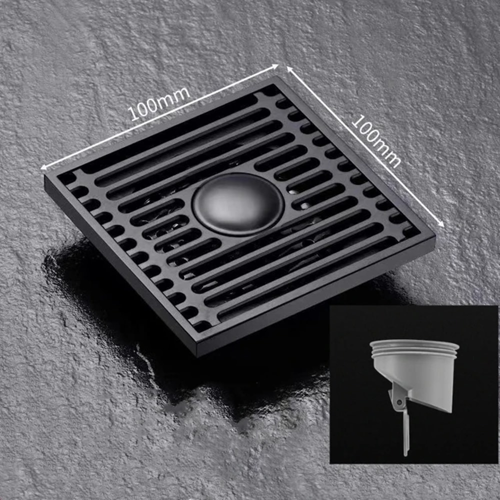Stainless Steel Square Floor Drain Antiodor With Removable Cover For Bathroom Laundry 7