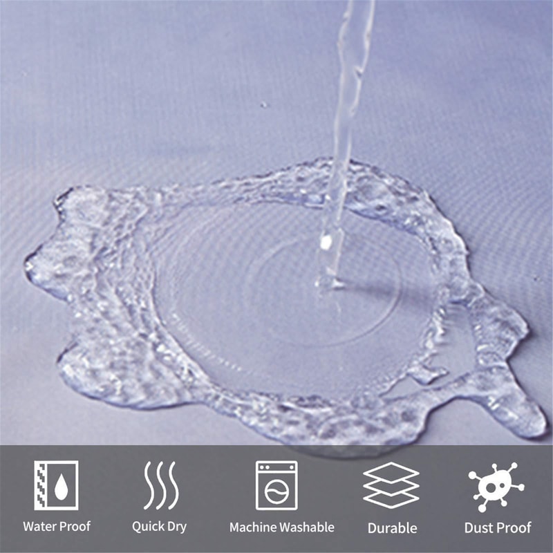 Waterproof Bathroom Curtain Gradual Change Digital Printing Polyester Thickened Shower Cover 2