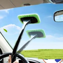 windshield cleaning tool car window cleaner brush kit auto glass wiper with long handle for inside interior